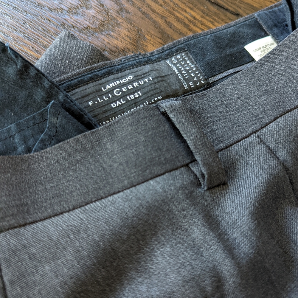 BANANA REPUBLIC WOOL TAILORED LANIFICIO CERUTTI PANTS 33 X 32